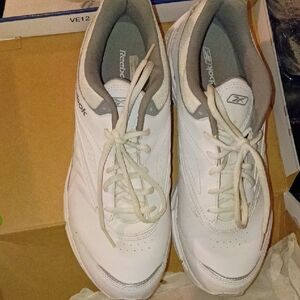 Reebok White and Gray Athletic Shoes